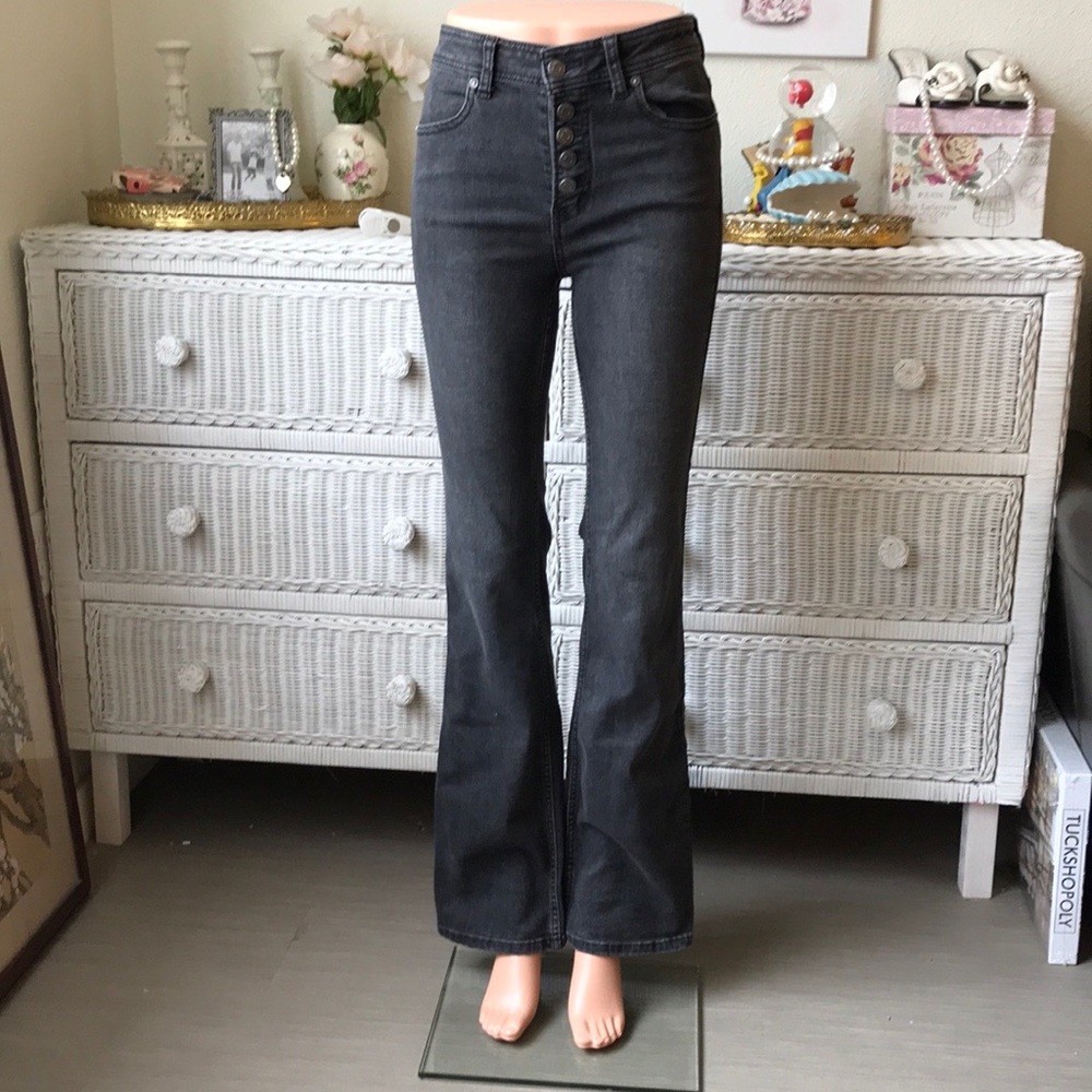 Free People palo alto faded black boot cut jean 26 - Picture 4 of 16
